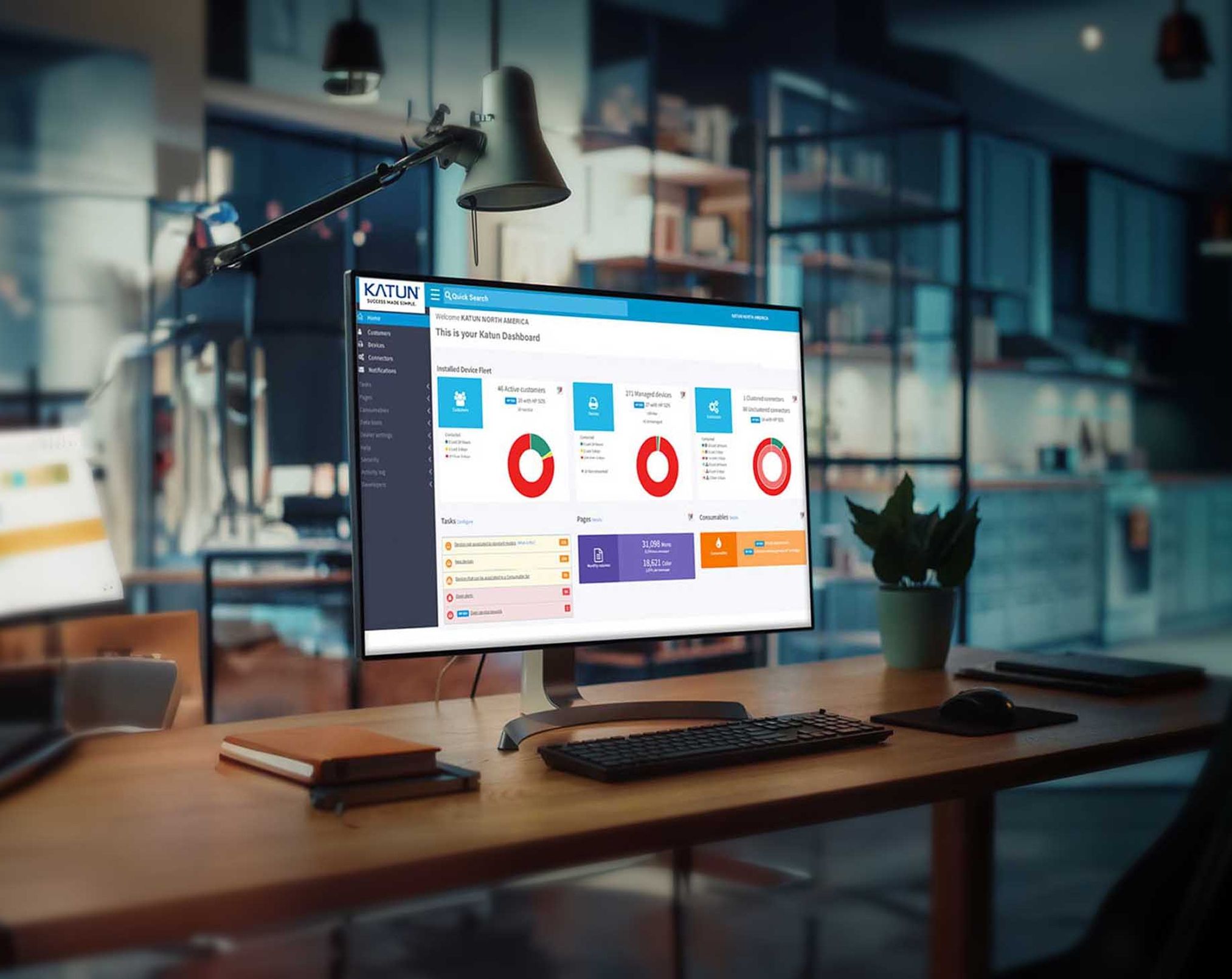 Desktop monitor showing MPS System